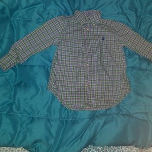 Toddler Boy Multicolored plaid button down shirt